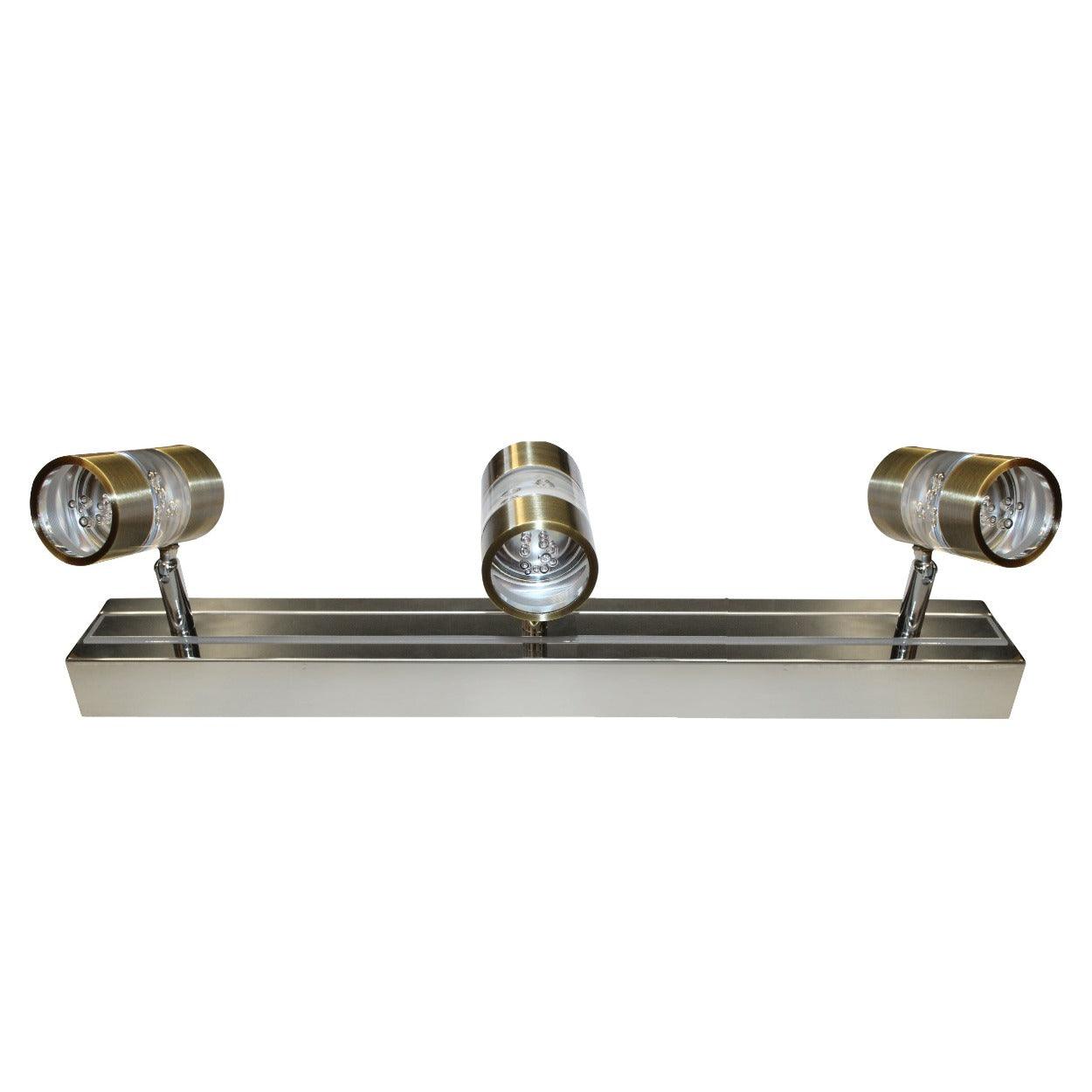 ANKUR CHROME AND GLASS BUBBLE CYLINDER PICTURE MIRROR LED WALL LIGHT - Ankur Lighting