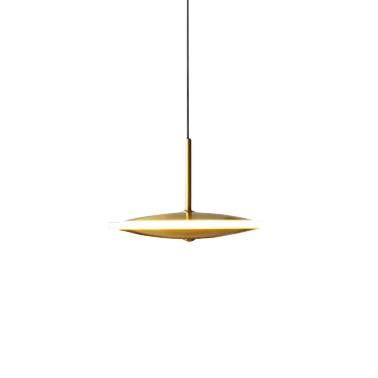 ANKUR CHRONA UFO DISH GOLD LED PENDANT LIGHT - Ankur Lighting