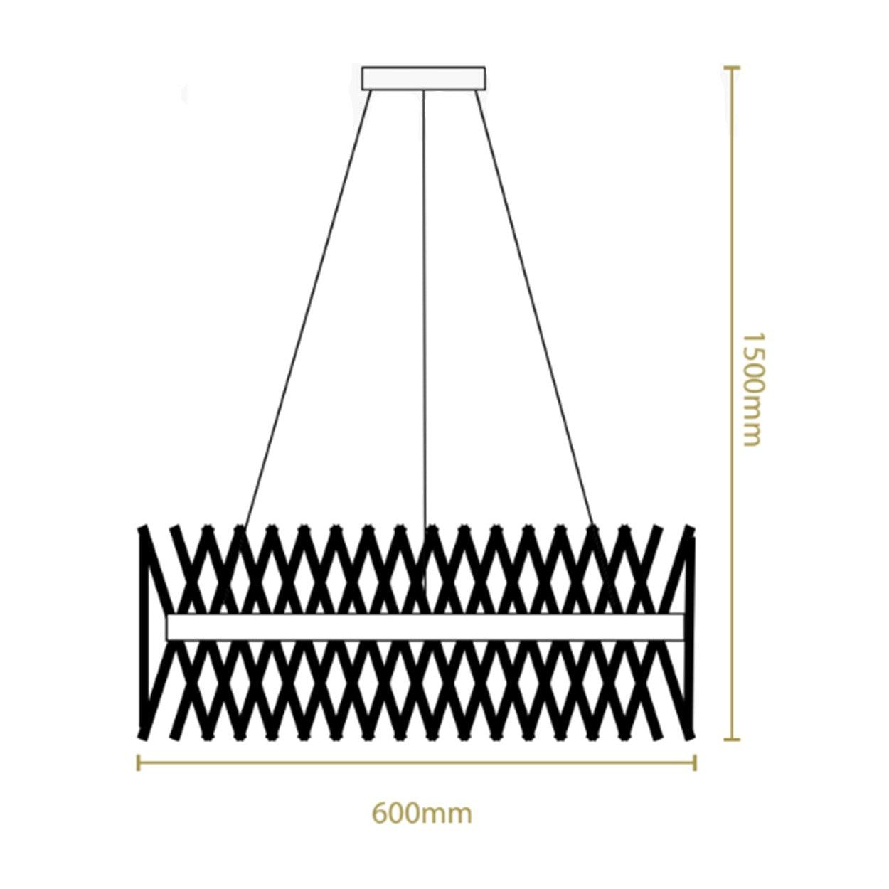 ANKUR CRISS CROSS THREEQ ROUND CONTEMPORARY CRYSTAL CHANDELIER - Ankur Lighting