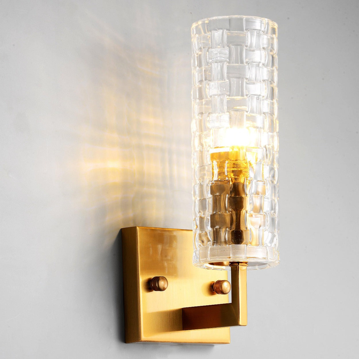 ANKUR CUT GLASS CYLINDER WALL LIGHT - Ankur Lighting