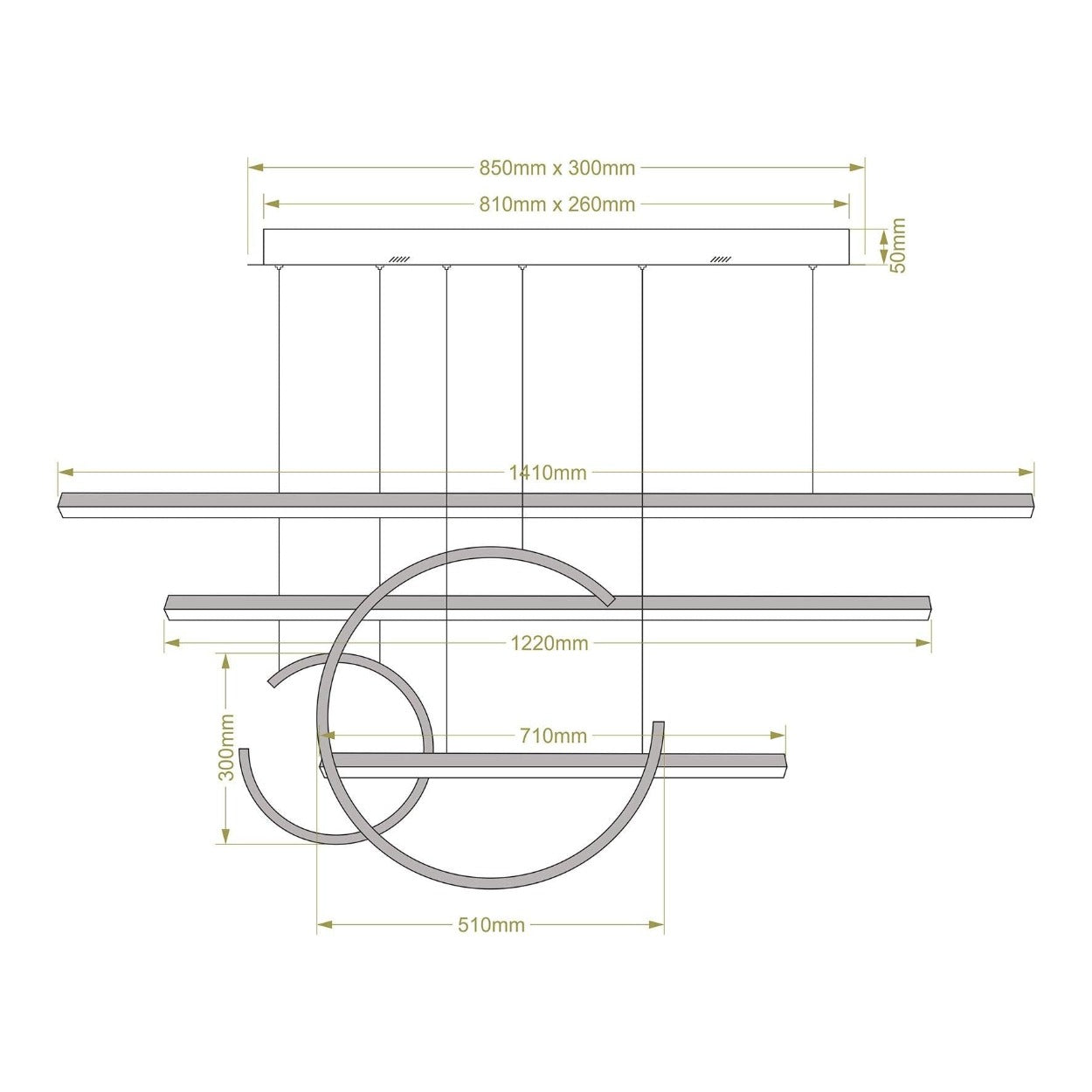 ANKUR GEOM ABSTRACT MODERN CONTEMORARY LED CHANDELIER - Ankur Lighting