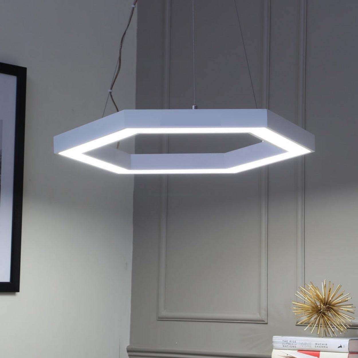 ANKUR GEOM HEXAGON LED PENDANT LIGHT - Ankur Lighting