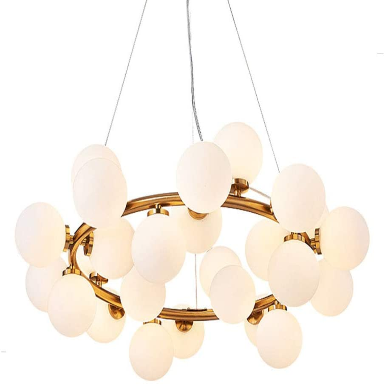 ANKUR GLASS BUBBLE RING CHANDELIER - Ankur Lighting