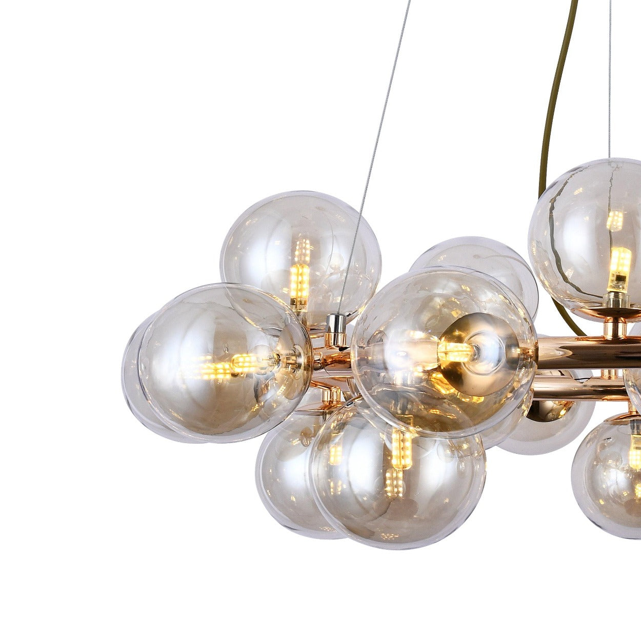ANKUR GLASS BUBBLE RING CHANDELIER - Ankur Lighting