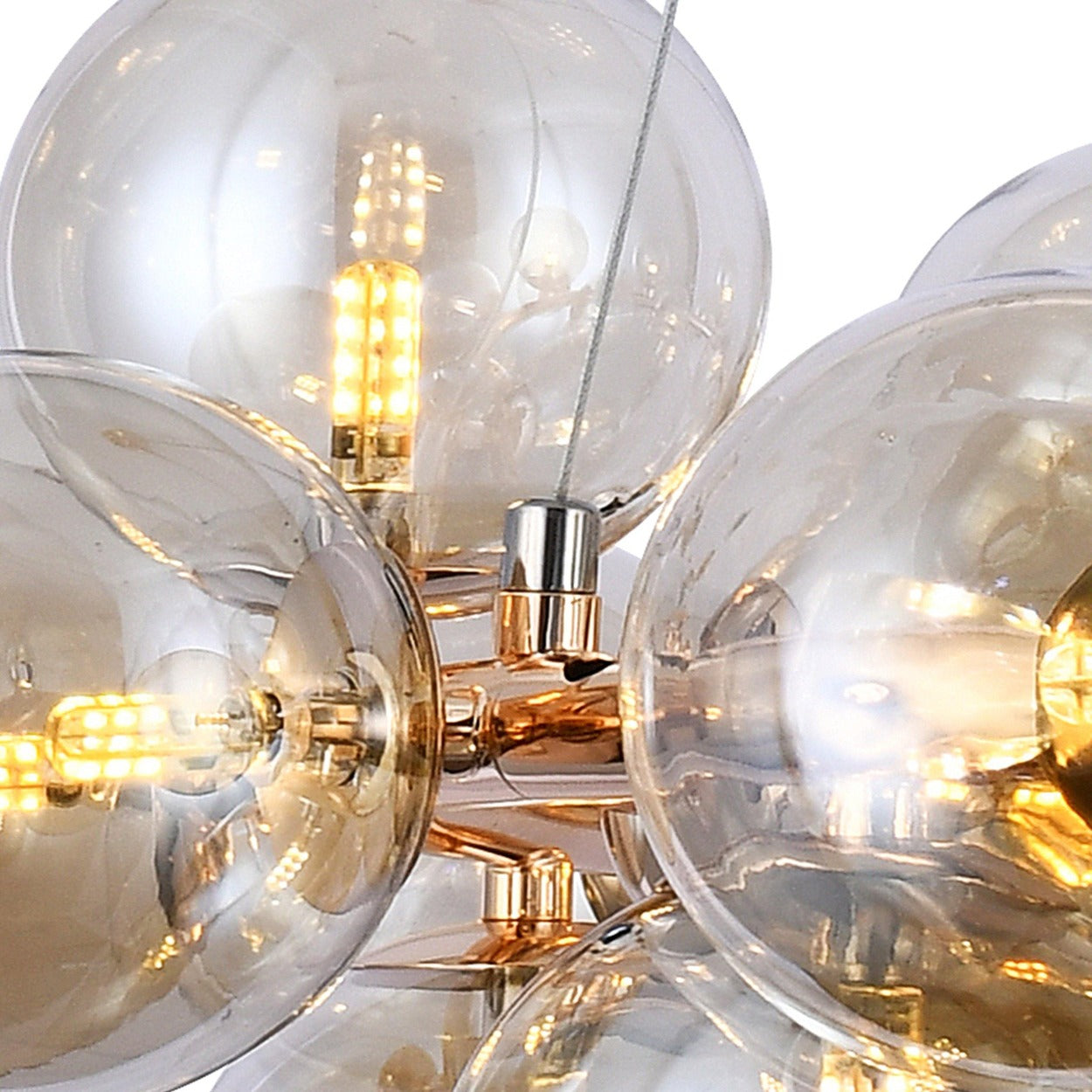 ANKUR GLASS BUBBLE RING CHANDELIER - Ankur Lighting