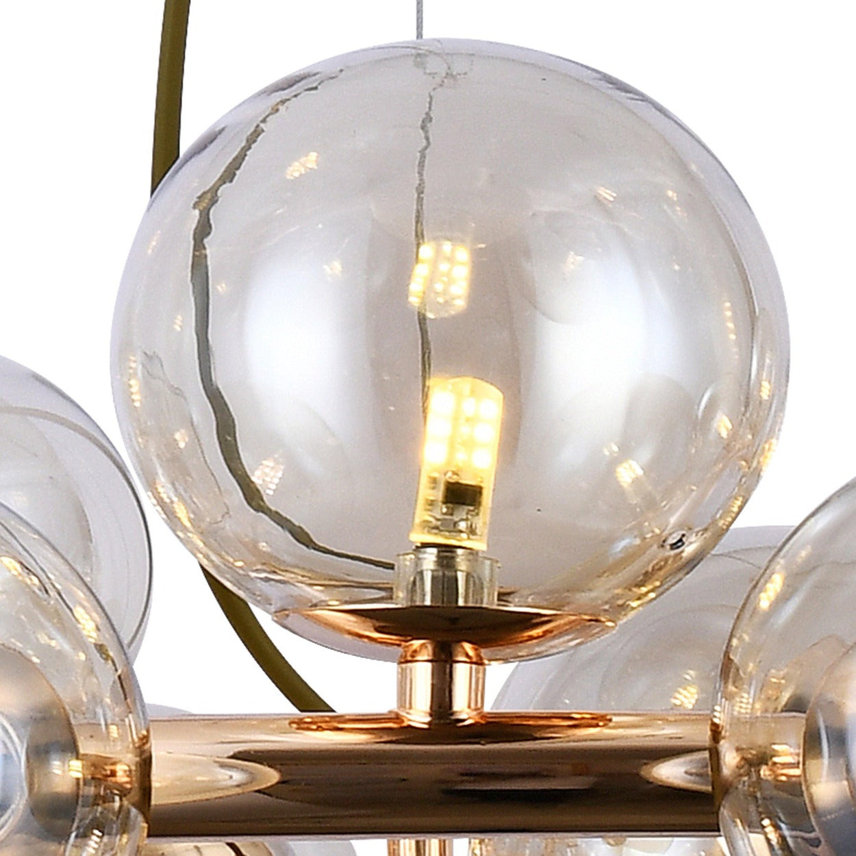 ANKUR GLASS BUBBLE RING CHANDELIER - Ankur Lighting