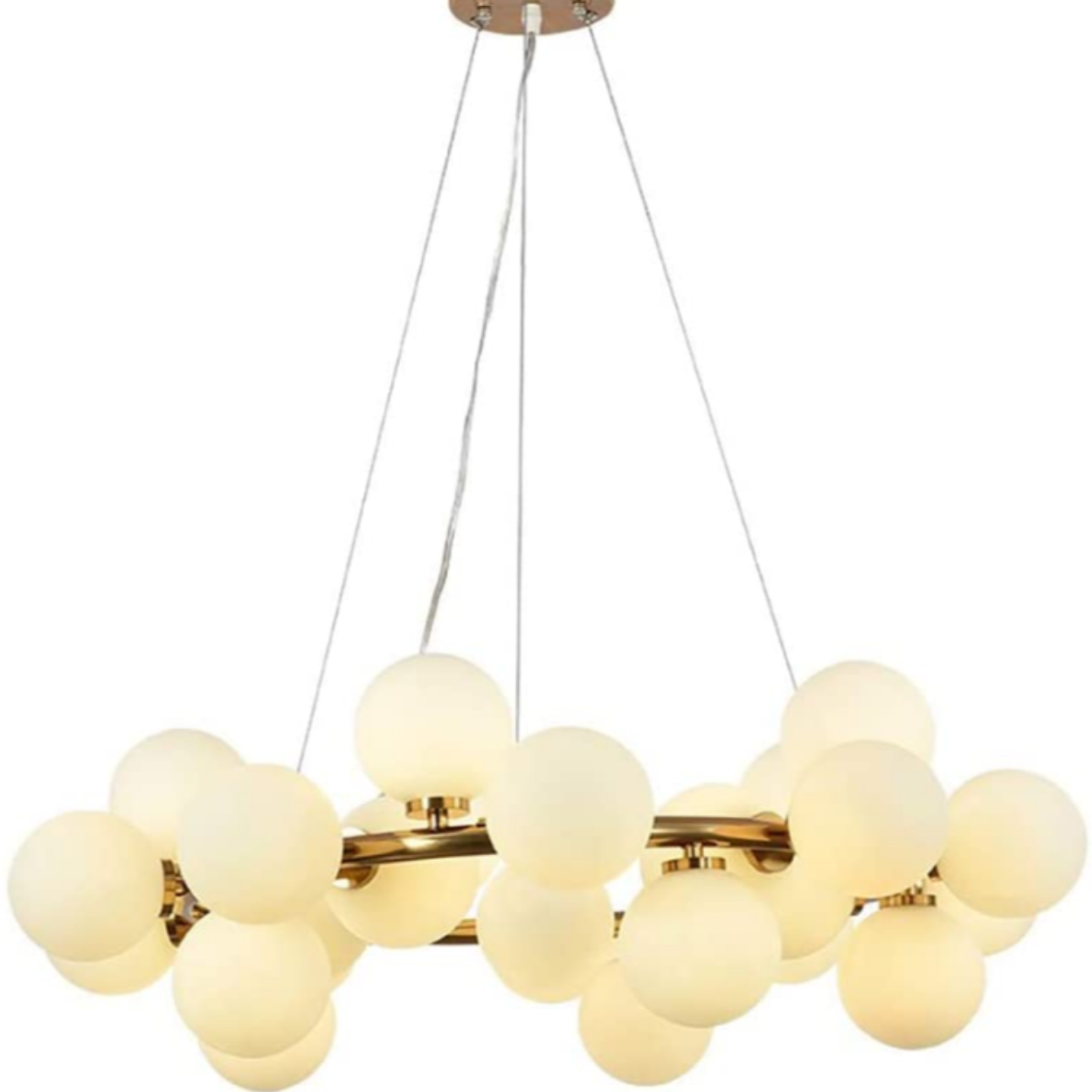 ANKUR GLASS BUBBLE RING CHANDELIER - Ankur Lighting