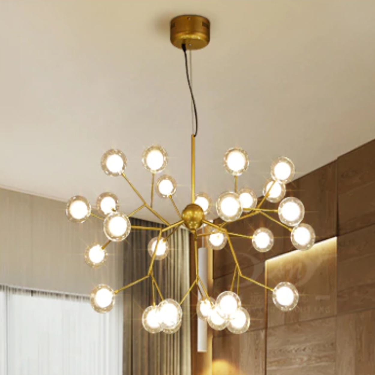 ANKUR GLASS BUBBLES TREE CHANDELIER - Ankur Lighting