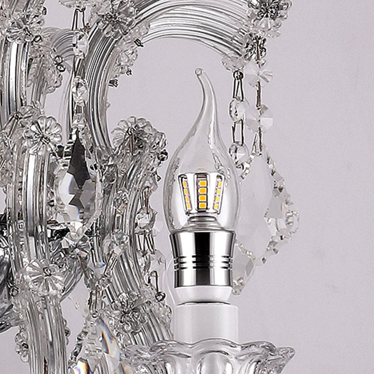 ANKUR IRIS 8 LIGHT CLEAR CRYSTAL CHANDELIER - Ankur Lighting