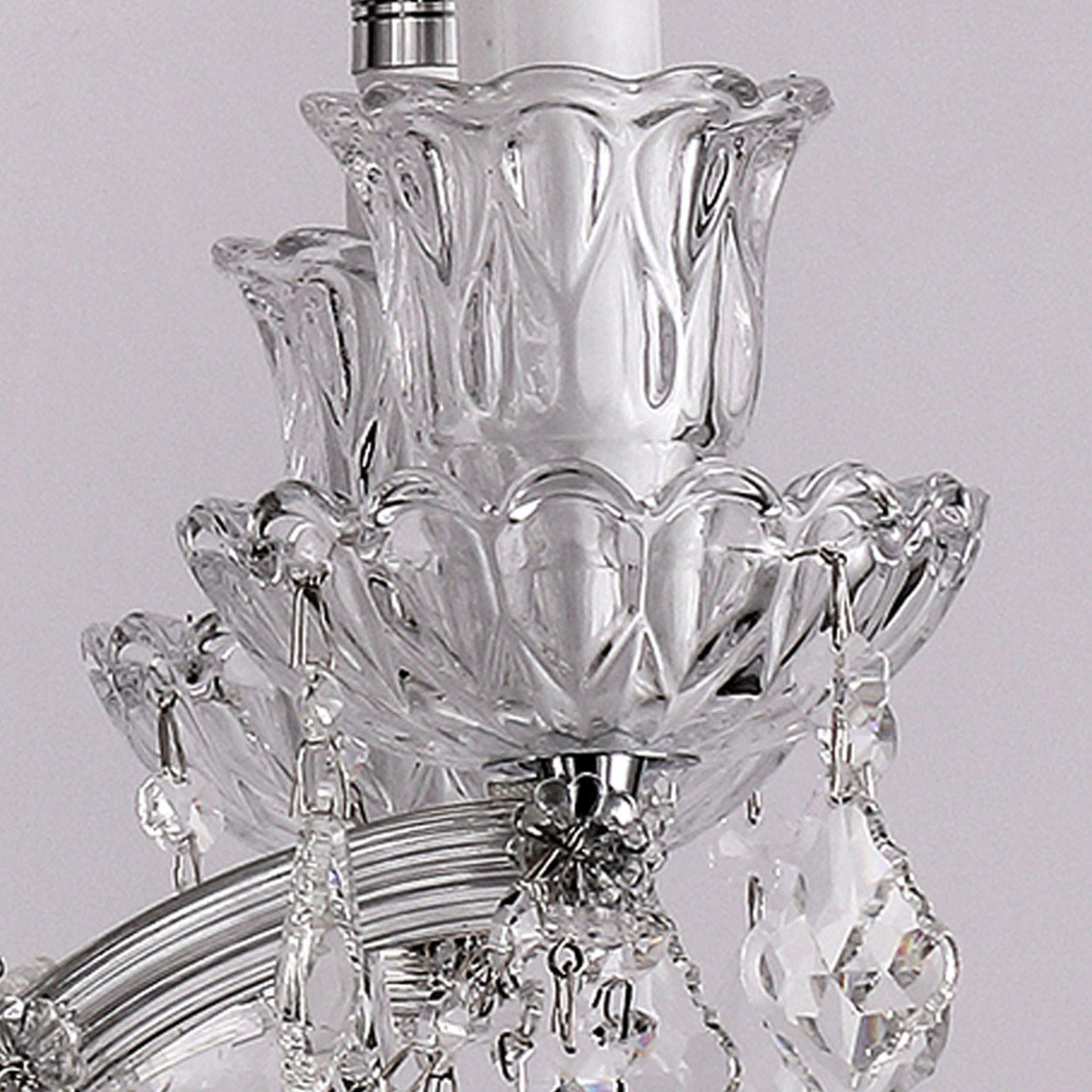ANKUR IRIS 8 LIGHT CLEAR CRYSTAL CHANDELIER - Ankur Lighting