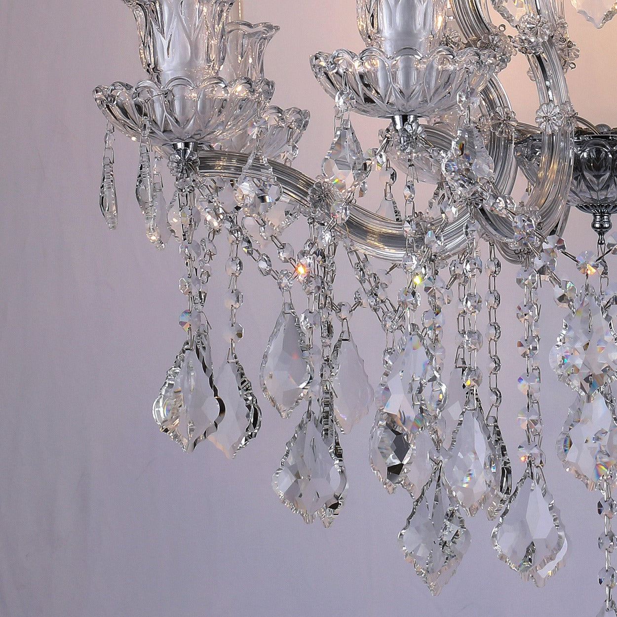 ANKUR IRIS 8 LIGHT CLEAR CRYSTAL CHANDELIER - Ankur Lighting