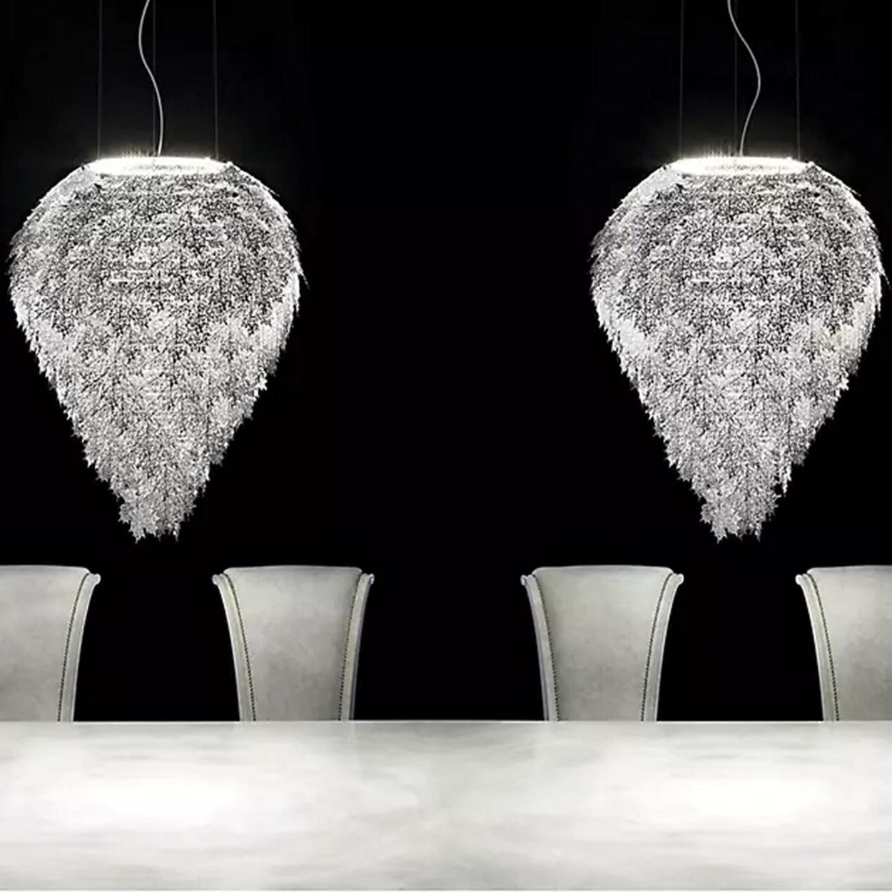 ANKUR LASER CUT METAL MAPLE LEAF CHANDELIER - Ankur Lighting