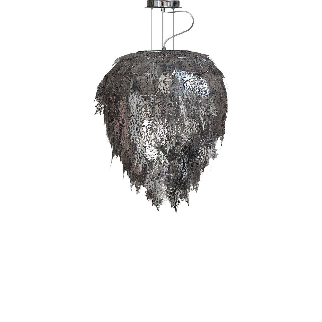 ANKUR LASER CUT METAL MAPLE LEAF CHANDELIER - Ankur Lighting