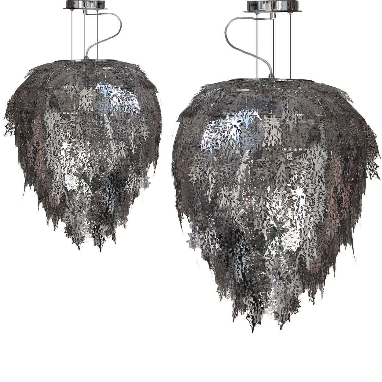 ANKUR LASER CUT METAL MAPLE LEAF CHANDELIER - Ankur Lighting