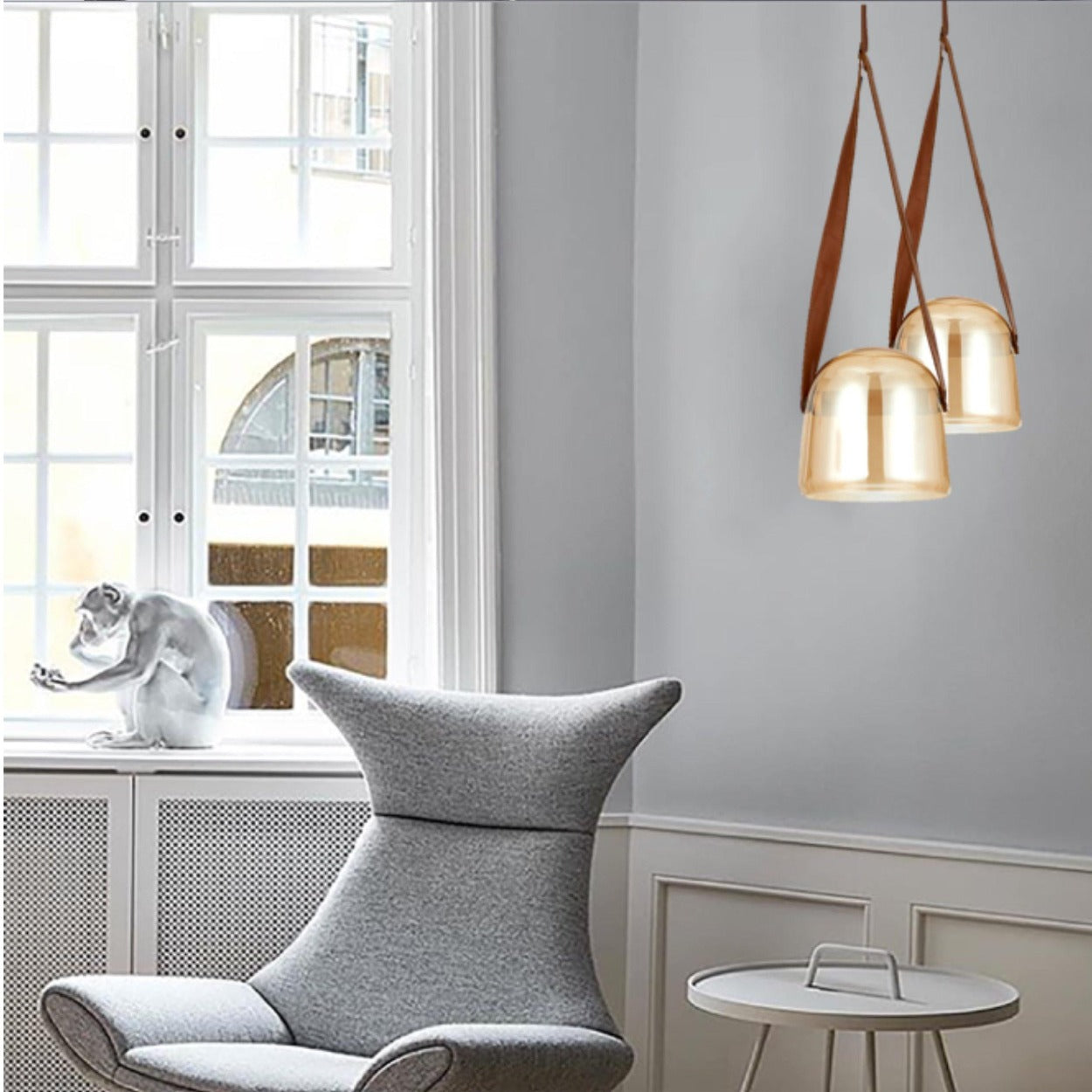 ANKUR LISA NORDIC GLASS VASE LED PENDANT LIGHT - Ankur Lighting