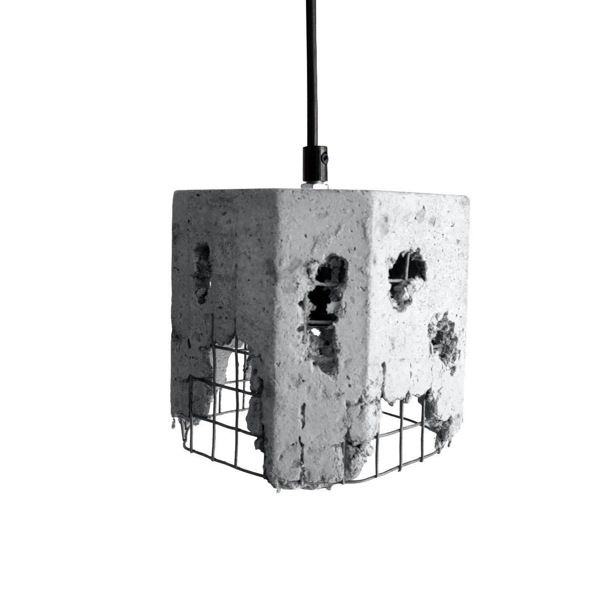 ANKUR METAL MESH CUBE CONCRETE HANGING - Ankur Lighting