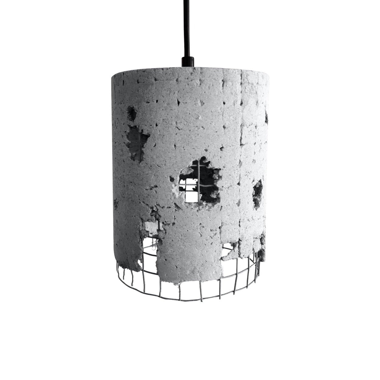 ANKUR METAL MESH CYLINDRICAL CONCRETE HANGING - Ankur Lighting