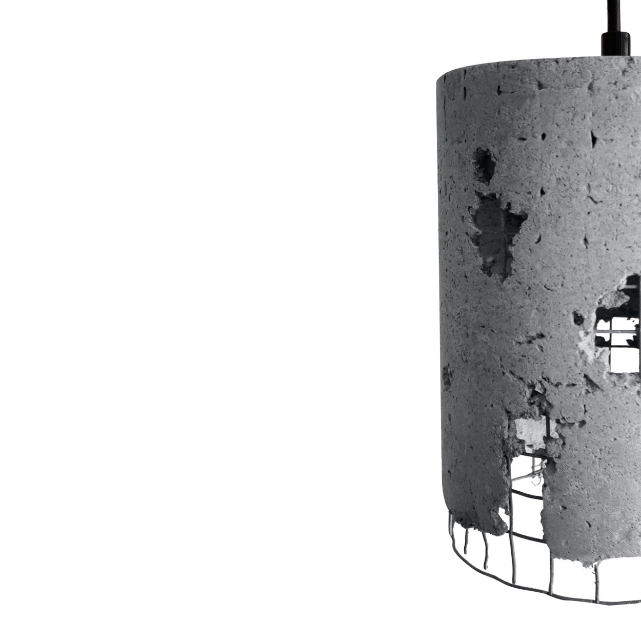 ANKUR METAL MESH CYLINDRICAL CONCRETE HANGING - Ankur Lighting