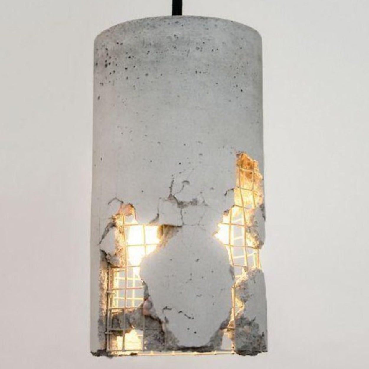 ANKUR METAL MESH CYLINDRICAL CONCRETE HANGING - Ankur Lighting