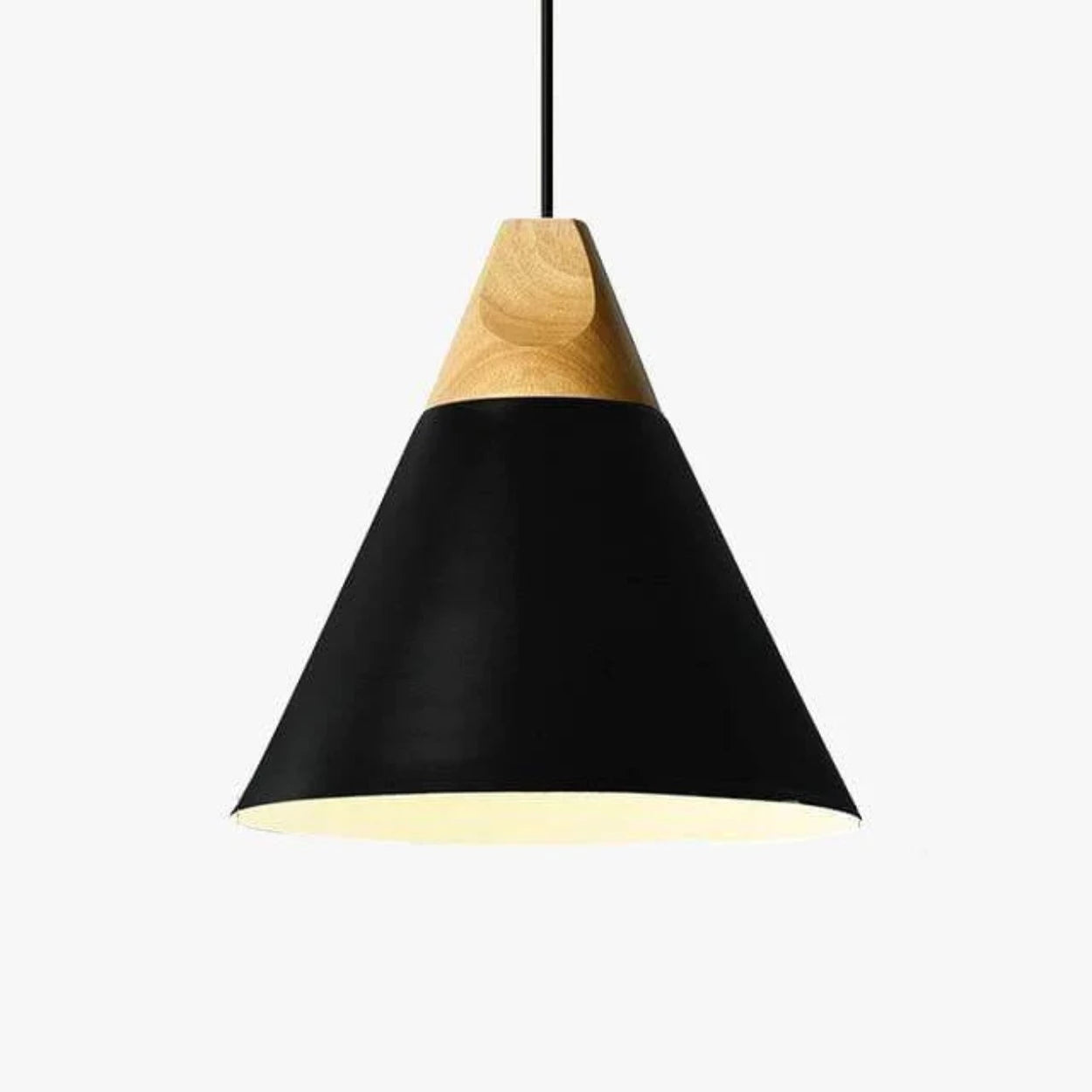 ANKUR MODERN NORDIC CONE WITH NATURAL WOOD PENDANT LIGHTS - Ankur Lighting