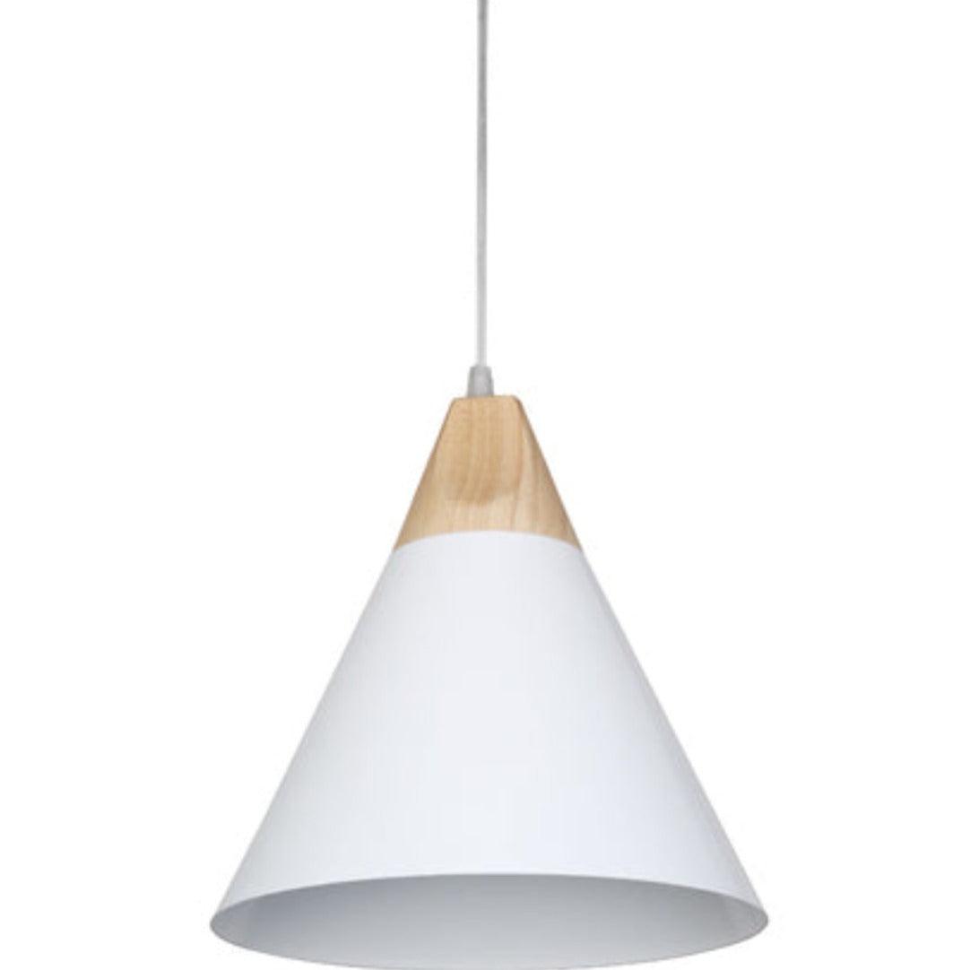 ANKUR MODERN NORDIC CONE WITH NATURAL WOOD PENDANT LIGHTS - Ankur Lighting