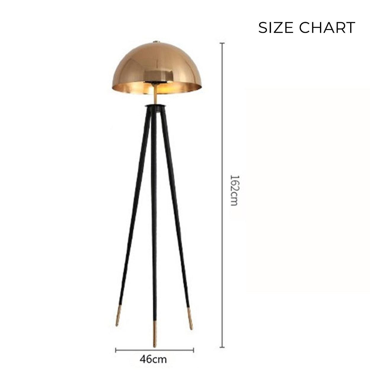 ANKUR MUSHROOM HEAD TRIPOD FLOOR LAMP - Ankur Lighting