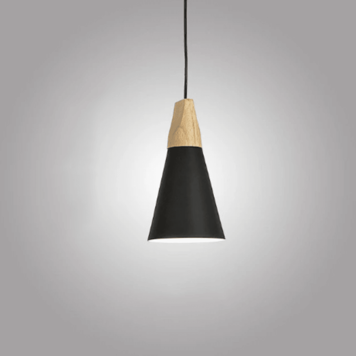 ANKUR NORDIC SLIM CONE NATURAL WOOD AND METAL PENDANT LIGHT - Ankur Lighting