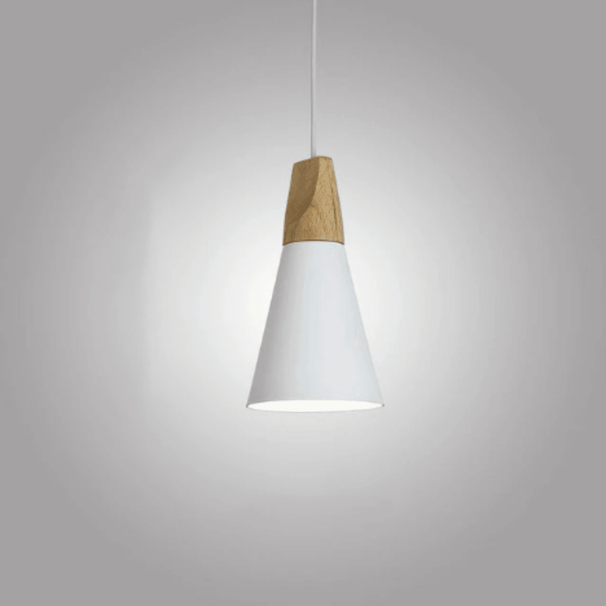 ANKUR NORDIC SLIM CONE NATURAL WOOD AND METAL PENDANT LIGHT - Ankur Lighting