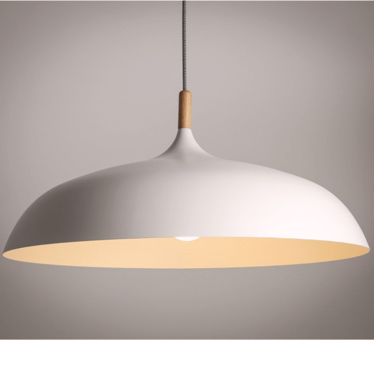 ANKUR NORDIC WIDE METAL AND NATURAL WOOD PENDANT LIGHT - Ankur Lighting