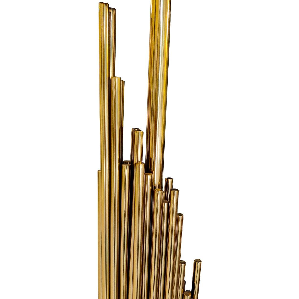 ANKUR ORGAN CONTEMPORARY FLOOR LAMP GOLD FINISH - Ankur Lighting