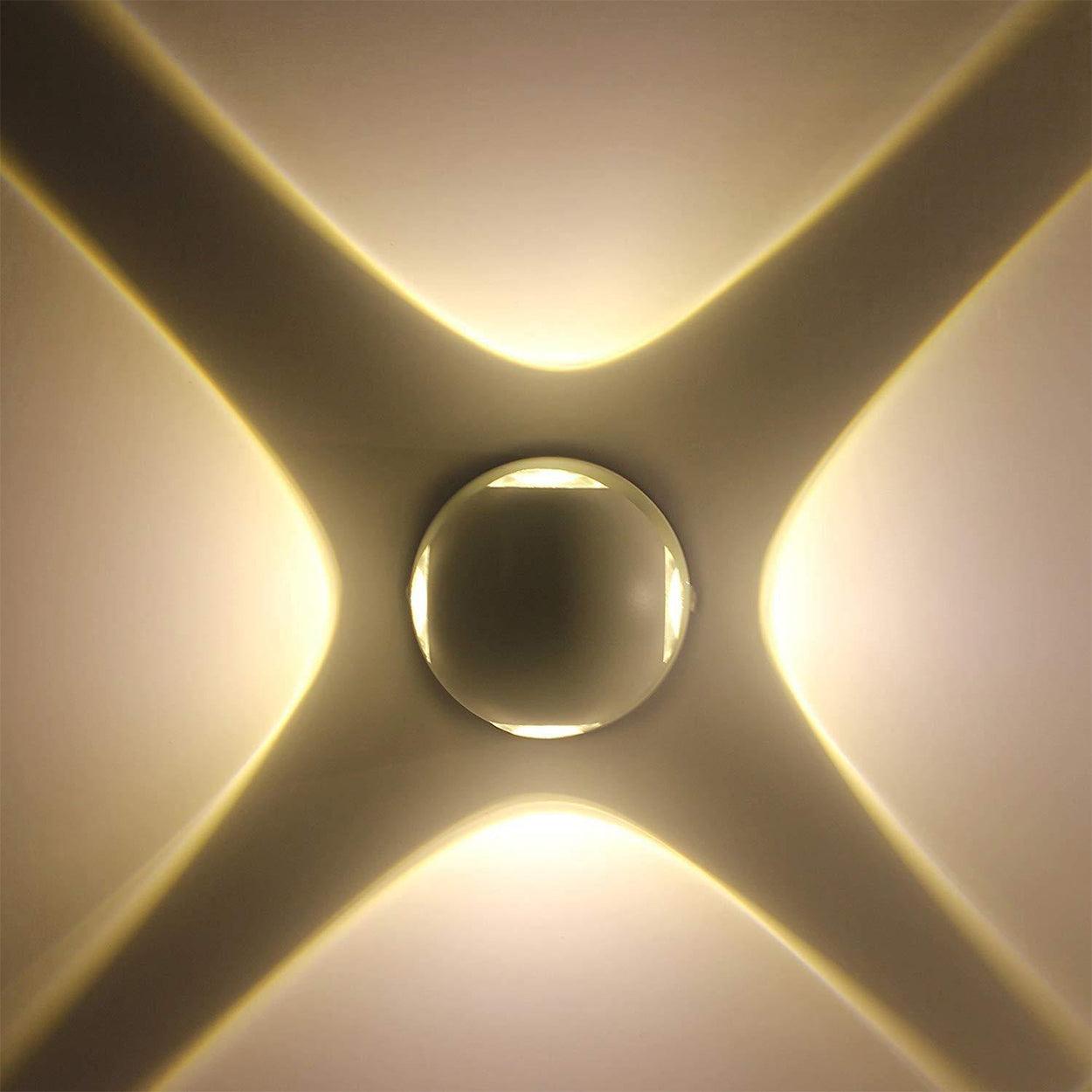 ANKUR ROTED 4-WAY ROUND OUTDOOR LED WALL LIGHT - Ankur Lighting