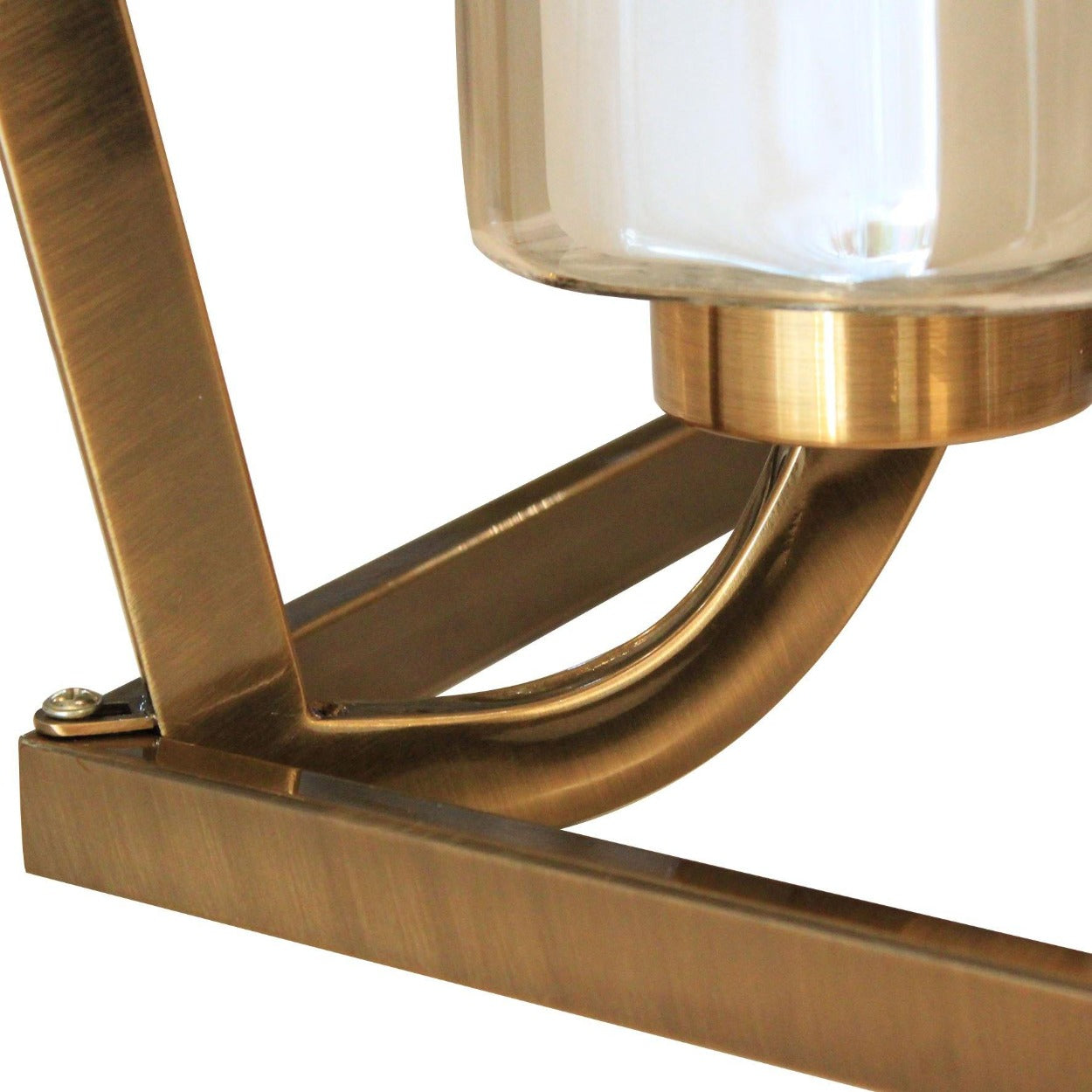ANKUR SQUARE 4 LAMP CASA ANTIQUE BRASS METAL WITH GLASS CHANDELIER - Ankur Lighting