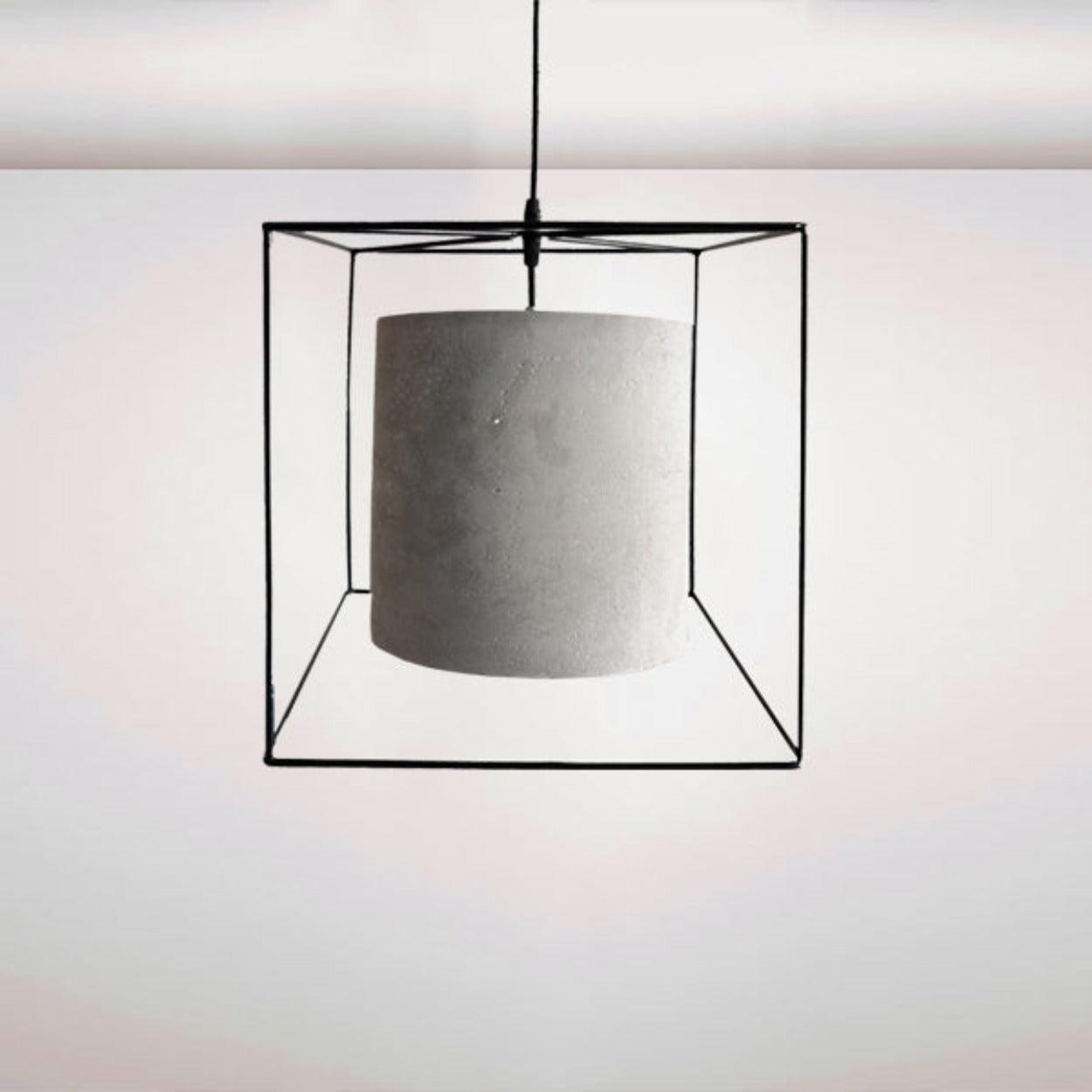 ANKUR SQUARE CAGE CONCRETE HANGING - Ankur Lighting