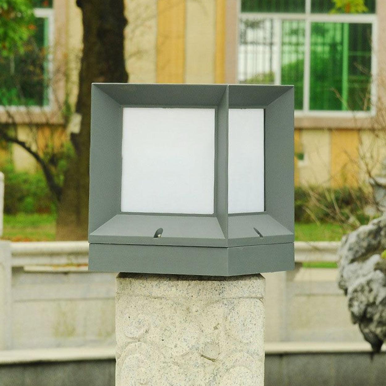 ANKUR SQUARE METAL OUTDOOR GATE POST LIGHT - Ankur Lighting