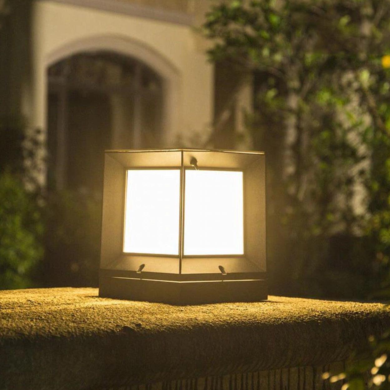 ANKUR SQUARE METAL OUTDOOR GATE POST LIGHT - Ankur Lighting