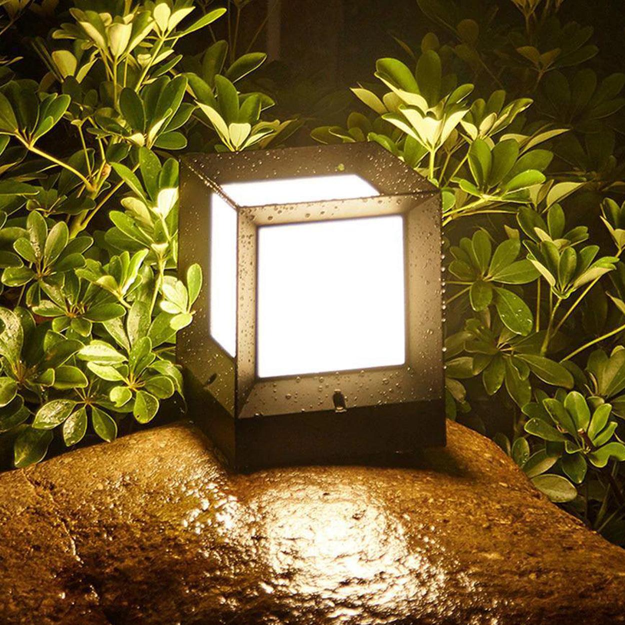 ANKUR SQUARE METAL OUTDOOR GATE POST LIGHT - Ankur Lighting