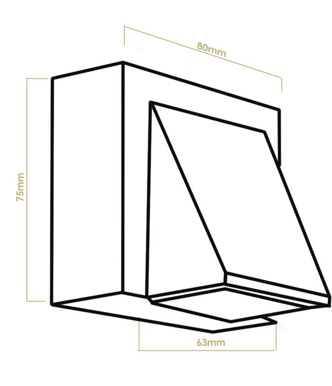 ANKUR VEE ONE-WAY OUTDOOR WATERPROOF IP RATED LED WALL LIGHT - Ankur Lighting