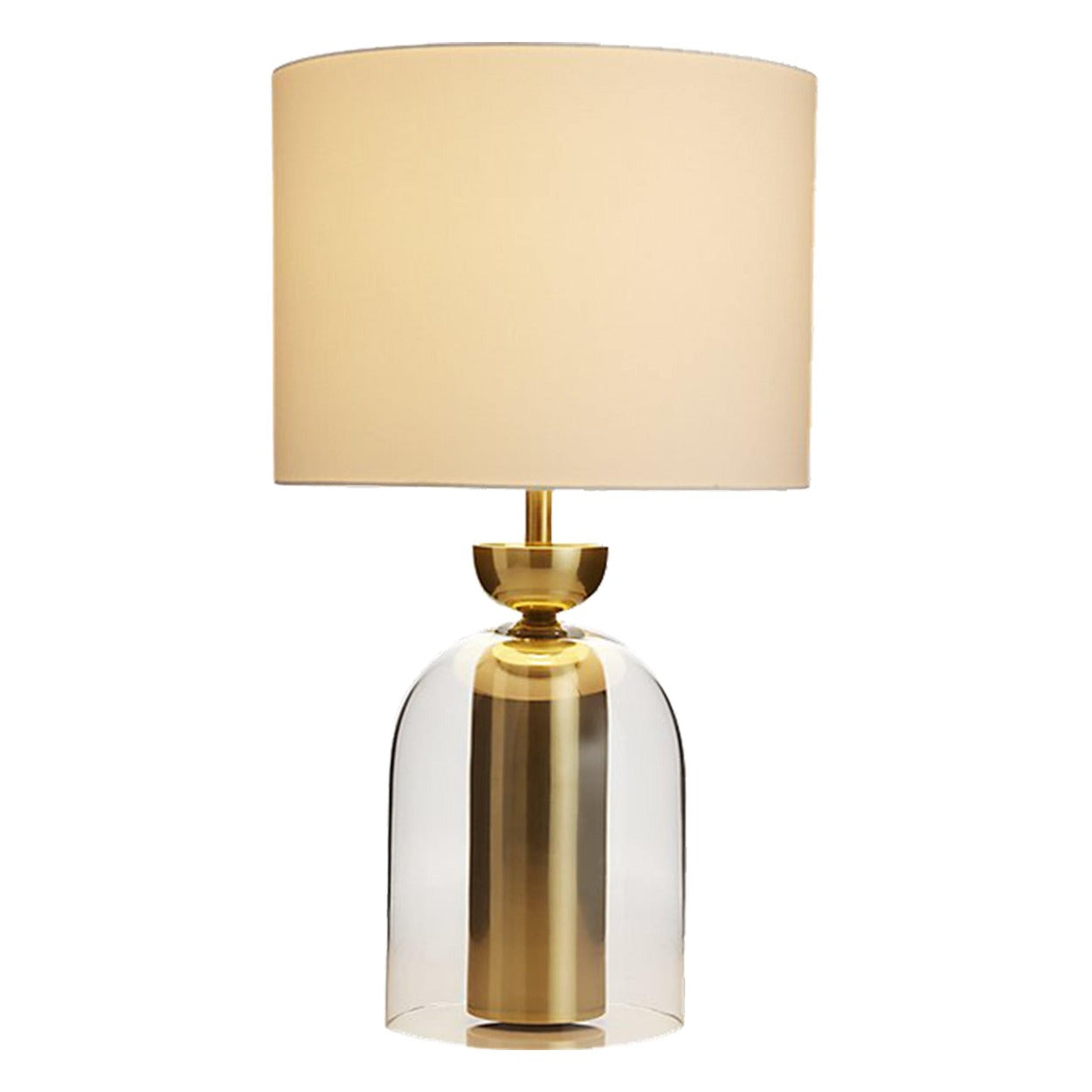 BELLJAR GLASS AND METAL CONTEMPORARY TABLE LAMP - Ankur Lighting