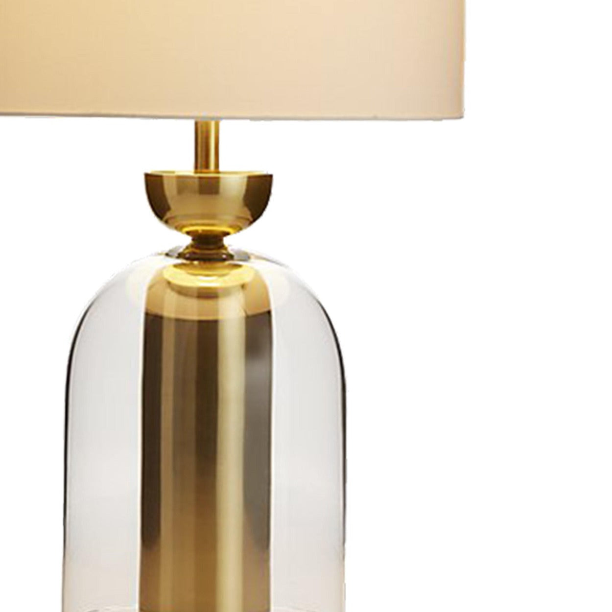 BELLJAR GLASS AND METAL CONTEMPORARY TABLE LAMP - Ankur Lighting