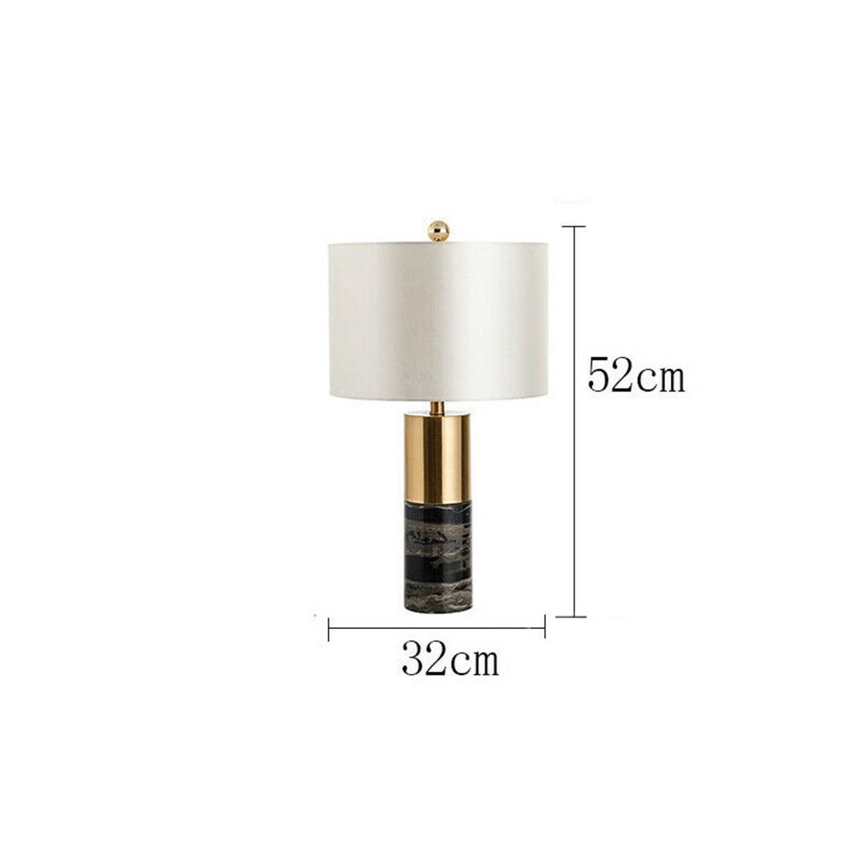 GOLD WITH MARBLE TEXTURE TABLE LAMP - Ankur Lighting