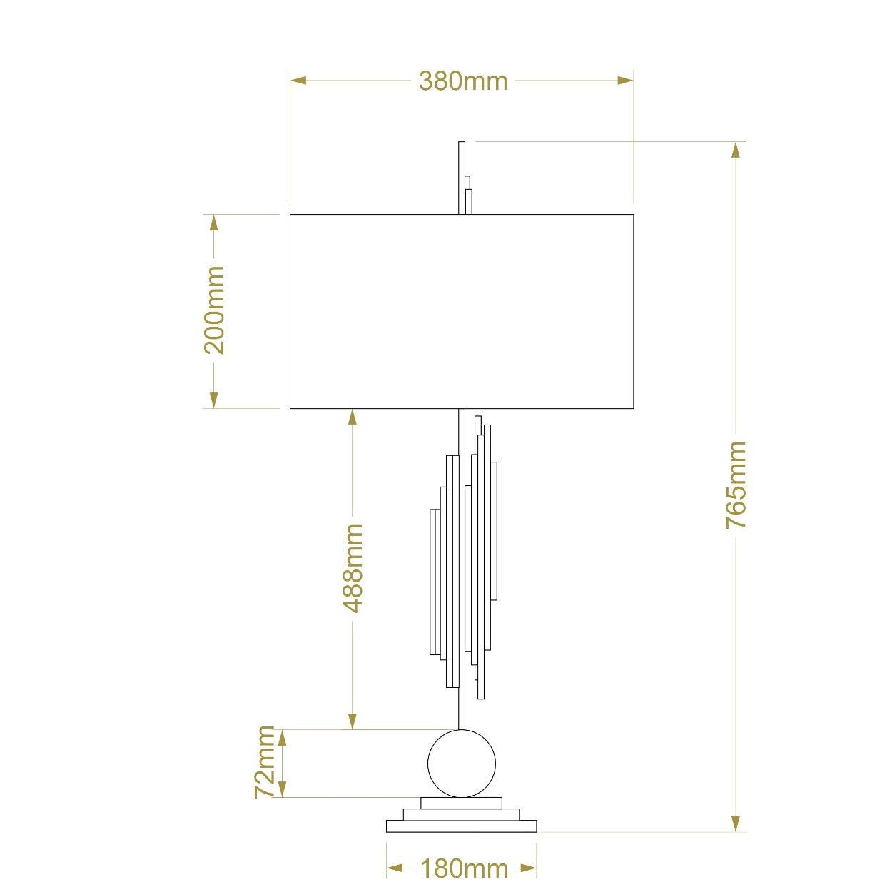 ORGAN CONTEMPORARY TABLE LAMP GOLD FINISH - Ankur Lighting