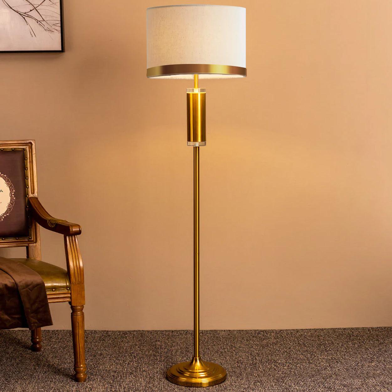 ROBERT LUXURY METAL AND CRYSTAL DESIGNER FLOOR LAMP - Ankur Lighting